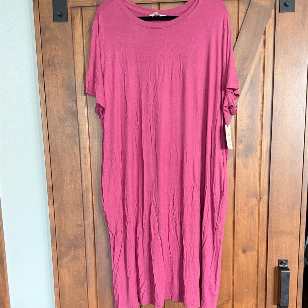 Women’s Relaxed Tee Dress - Pink